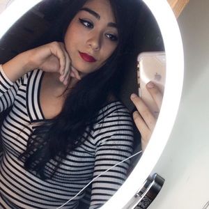 Divided v-neck sweater